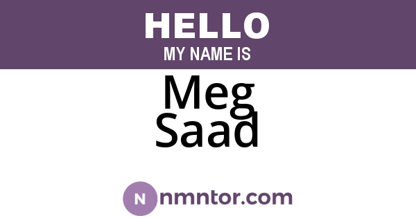 Meg Saad