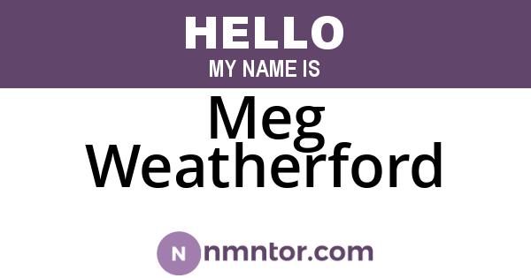 Meg Weatherford