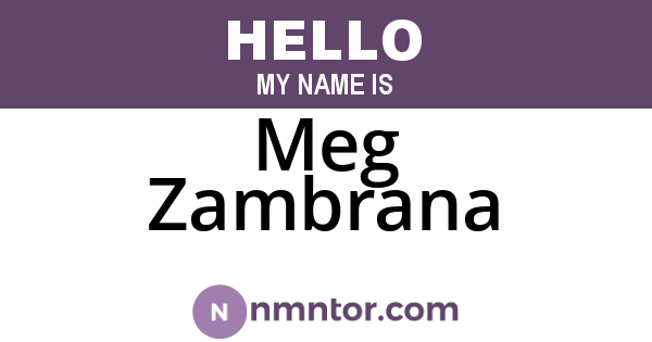 Meg Zambrana