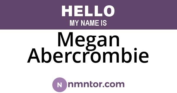 Megan Abercrombie