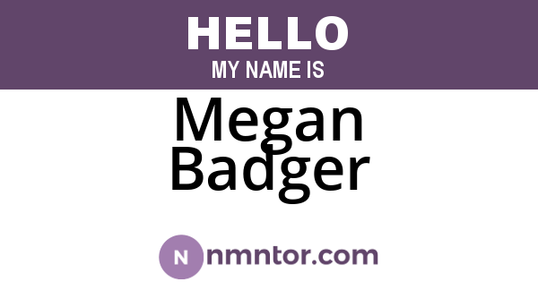 Megan Badger