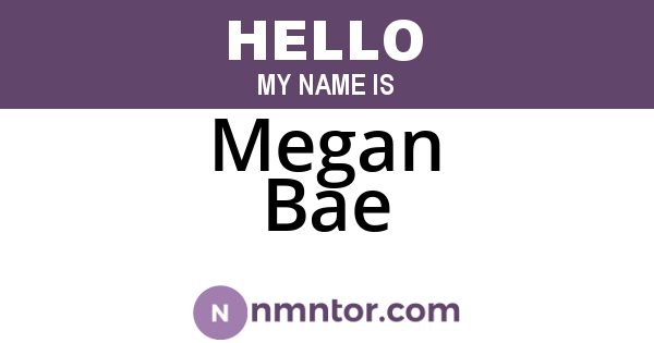 Megan Bae