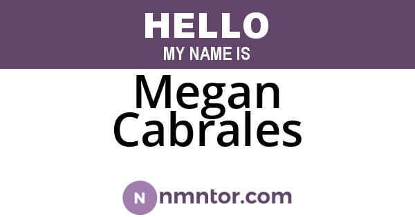 Megan Cabrales