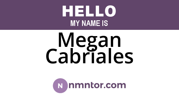 Megan Cabriales