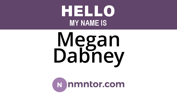 Megan Dabney