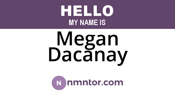 Megan Dacanay