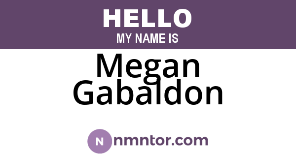 Megan Gabaldon