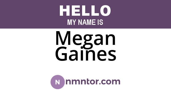 Megan Gaines