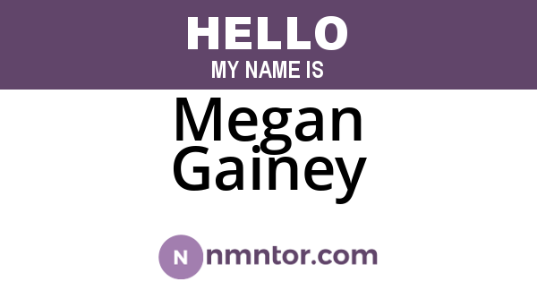 Megan Gainey