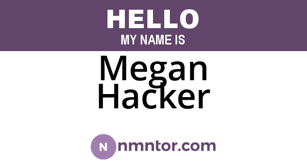 Megan Hacker