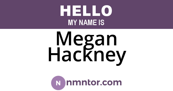 Megan Hackney