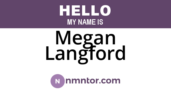 Megan Langford