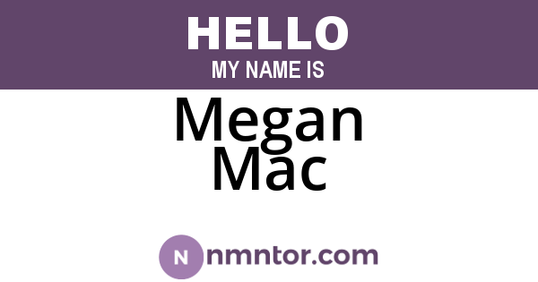 Megan Mac