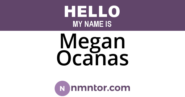 Megan Ocanas