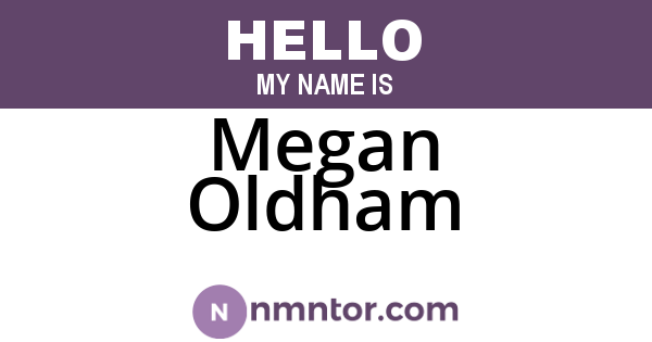Megan Oldham