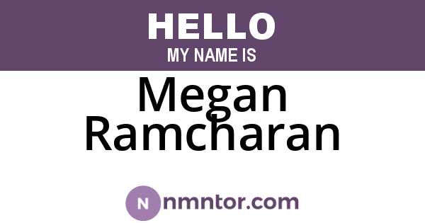 Megan Ramcharan