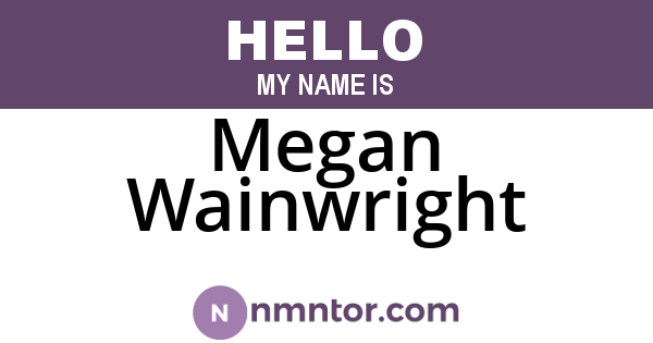 Megan Wainwright