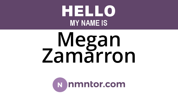 Megan Zamarron