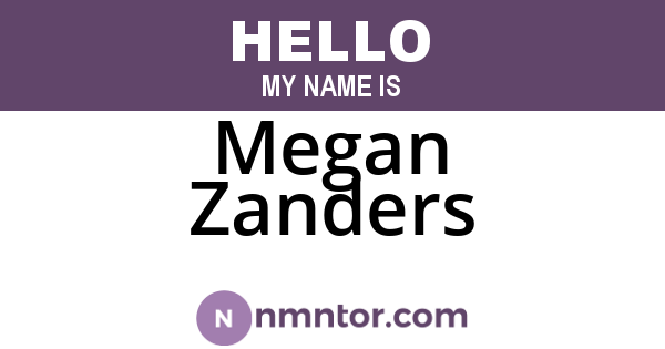 Megan Zanders