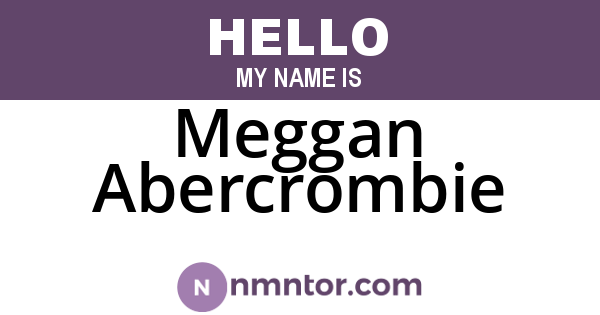 Meggan Abercrombie