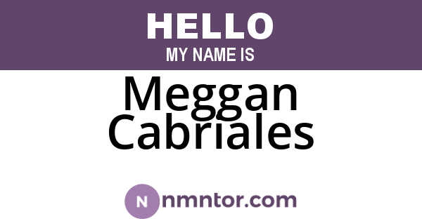 Meggan Cabriales