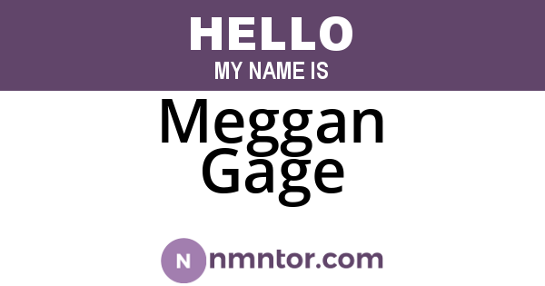 Meggan Gage