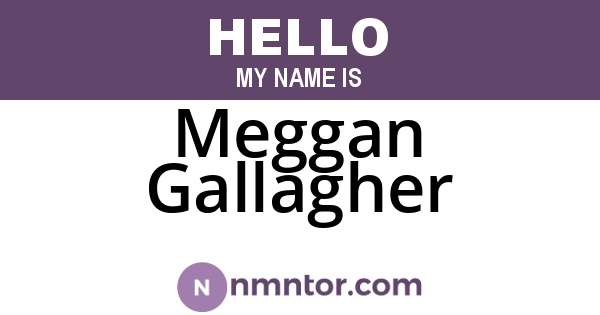 Meggan Gallagher