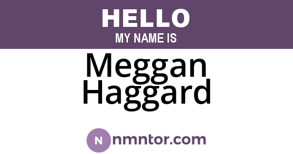 Meggan Haggard