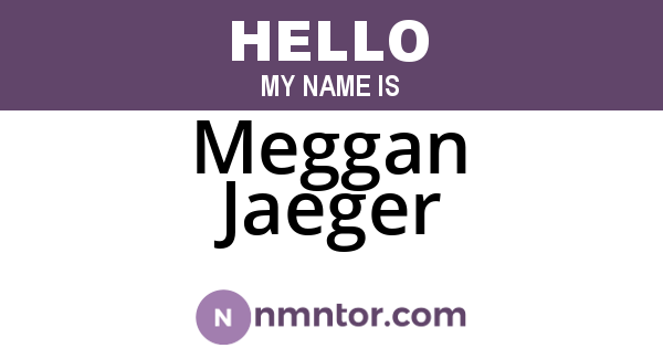 Meggan Jaeger