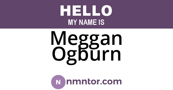 Meggan Ogburn
