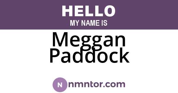 Meggan Paddock
