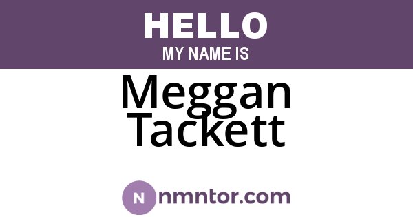 Meggan Tackett
