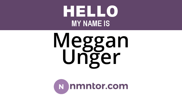 Meggan Unger