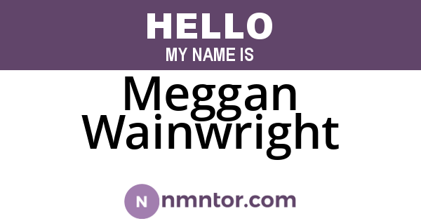 Meggan Wainwright