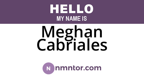 Meghan Cabriales