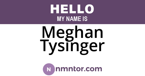 Meghan Tysinger