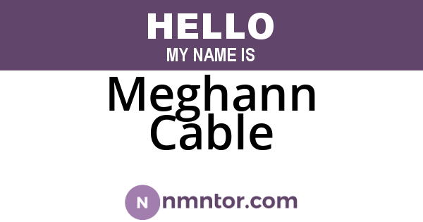 Meghann Cable