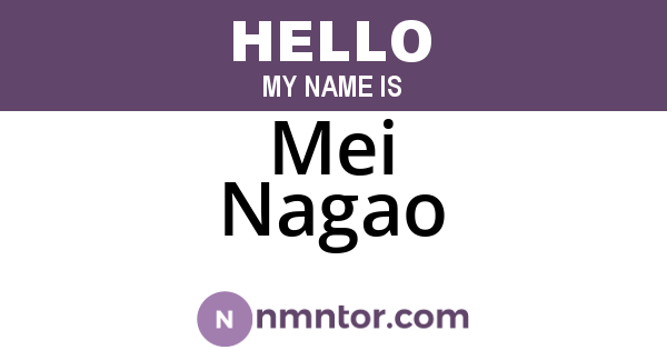 Mei Nagao
