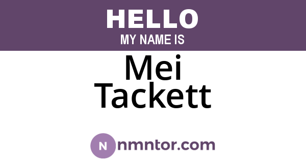 Mei Tackett