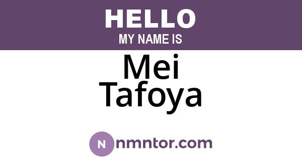 Mei Tafoya