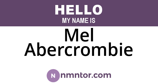Mel Abercrombie
