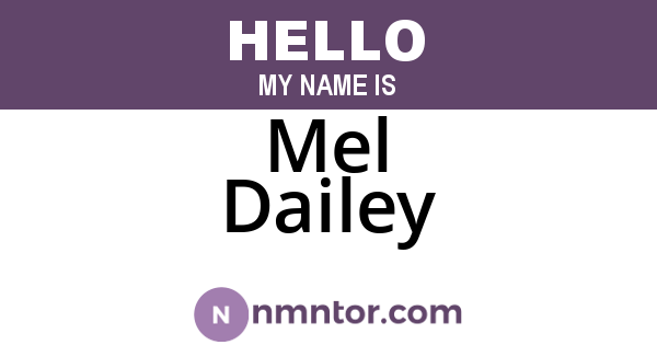 Mel Dailey