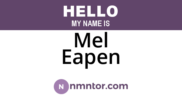 Mel Eapen