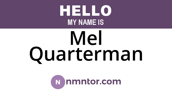 Mel Quarterman