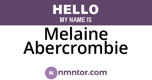 Melaine Abercrombie