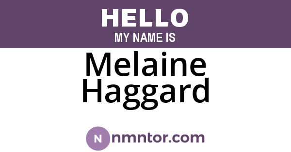 Melaine Haggard