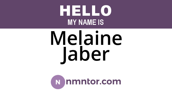 Melaine Jaber