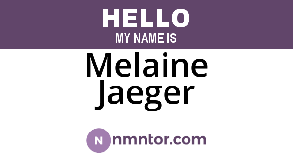 Melaine Jaeger