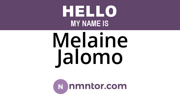 Melaine Jalomo