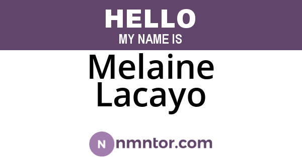 Melaine Lacayo